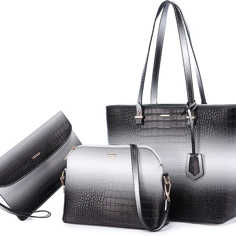 New Handbags for Women Shoulder Bags Tote Satchel Hobo 3pcs Purse Set
